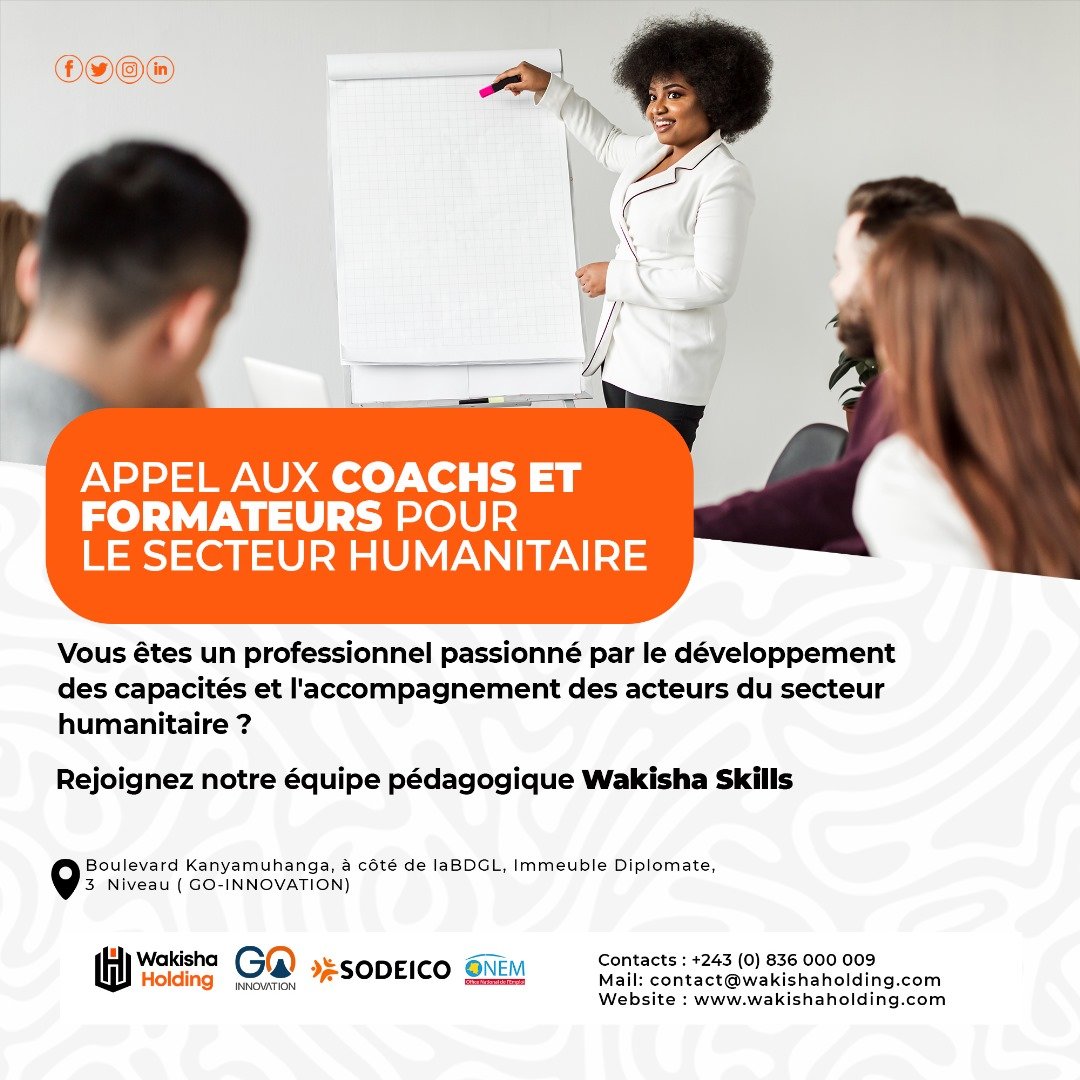 Offre: Apples aux coachs et Formateurs pour le secteur humanitaire