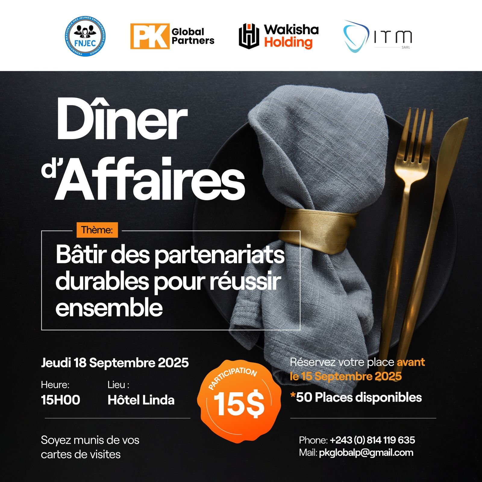 Dîner d’Affaires – Goma 2025 : Bâtir des partenariats durables